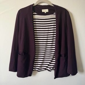 Skies are Blue Burgundy Blazer